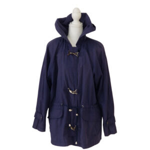 Vintage Braetan, blue women's jacket with metal clip buckles - Size M